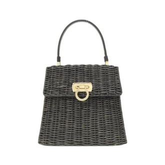 Ferragamo Pre-owned Stroo Calf Bag - Dames - Pre-owned - Zwart - Maat: ONE Size Leer