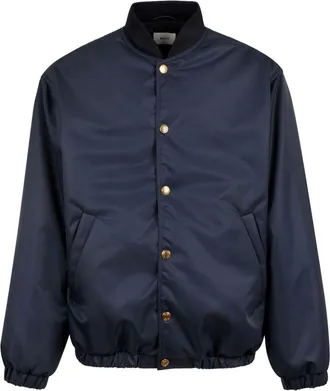 Bally band-collar bomber jacket - men - Polyester/Polyamide - L - Blue