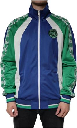 Dolce & Gabbana Multicolor Bomberjack met Logodetails - Heren - Bomber jackets - Veelkleurig - 2XL - Polyester - Jassen