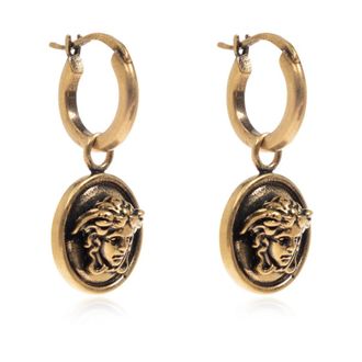 Versace Medusa Head Earrings - unisex - Oorbellen - Geel - ONE Size - Satijn - Accessoires