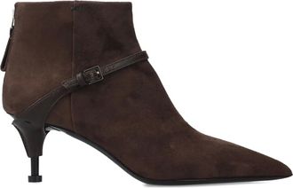 Premiata buckle-strap boots - women - Goat Skin/PVC/Lambskin/Calf Leather/Calf Leather - 40 - Brown