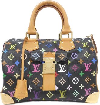 Louis Vuitton Black Coated Canvas Boston Bag (Pre-Owned)