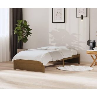 Berkfield Home Bed Frame Honey Brown Solid Wood 90x200 cm
