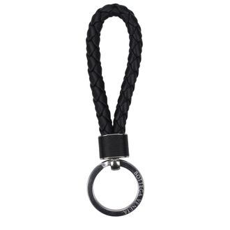 Bottega Veneta Herrens Schl&uuml;sselanh&auml;nger Leder Schwarz