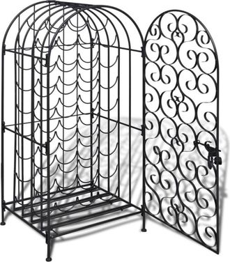 vidaXL Wine Rack for 35 Bottles Metal vidaXL