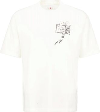 Nike Jordan graphic-print T-shirt - men - Cotton - L - Neutrals