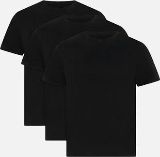 Ted Baker Mens 3-Pack Cotton Stretch Crew-Neck T-Shirts, Black - Size: 40