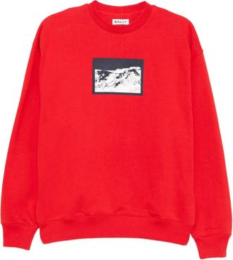 Bally Felpa con stampa grafica - Rosso