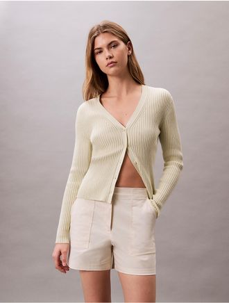 Calvin Klein Womens Cotton Sateen Short - White - 00