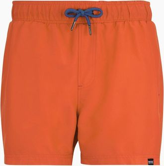 Regatta Mens Regatta Mens Mawson II Swim Shorts - Tigerlily Orange Sonic Blue - Size: 35/34/32