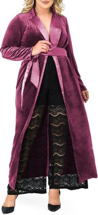 Standards & Practices Freya Wrap Coat Dress in Rose at Nordstrom, Size 1X