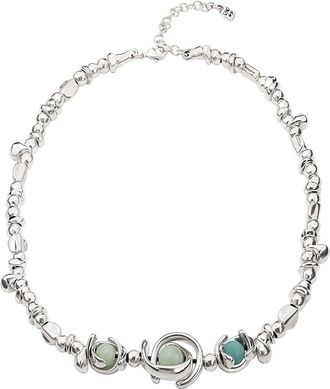 UNOde50 Amazonite Triple Moon Necklace