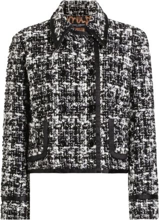 Dolce & Gabbana BlackWhite Double-breasted Jacket