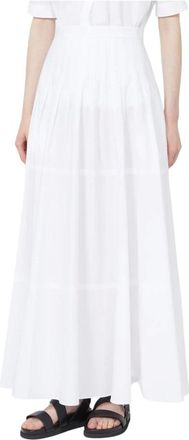 Max Mara Dames, Rokken, Wit, Maat: 2XS Katoen