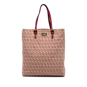 Fendi Pre-owned Womens Zucchino Canvas Tote - Tan Textile - One Size