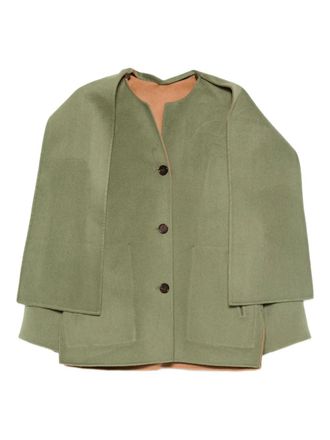 Alicia Audrey Viktorya button-fastening wool coat - women - Cashmere/Wool - M - Green