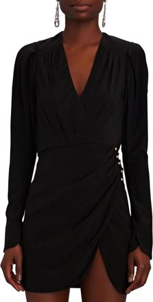 Jonathan Simkhai Leilani Stretch Long Sleeve Mini Dress In Black