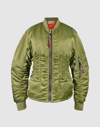 Monoki Womens Bombers Jacket In Khaki