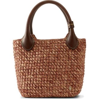 Helen Kaminski Mini Ampara Woven Tote Bag in Petal Melange/Chocolate at Nordstrom