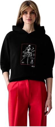 Karl Lagerfeld Hoodie - Dames - Hoodies - Zwart - S - Katoen - Hoodies & sweatvesten