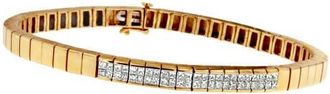 House of Brilliance 14K Yellow Gold 1.00 cttw Diamond Banded Bracelet at Nordstrom