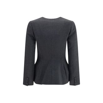 Self Portrait Womens Gray Polyester Full-Length Jacket Clothing