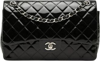 Chanel Pre-owned Double Flap Schoudertas - Dames - Vintage Schoudertas - Zwart - ONE Size - Leer - Vintage