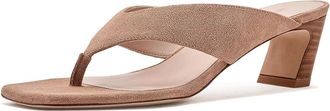 Stuart Weitzman Stassi Thong 50 Womens Sandals New Camel : 10.5 M, Leather