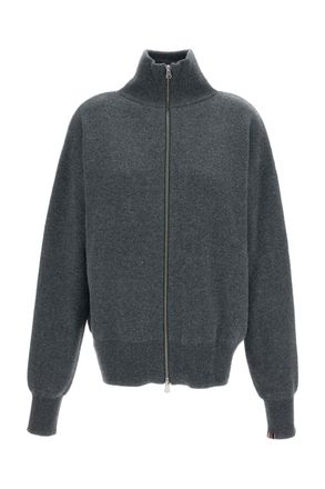 Extreme Cashmere Grey Xtra Cashmere Zip-Up Cardigan