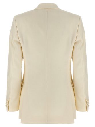 Brioni Womens White Wool Blazer Clothing
