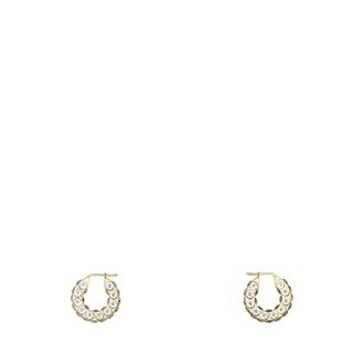 Amina Muaddi Small Jaheel Hoop Earrings - Dames - Oorbellen - Geel - ONE Size - Accessoires