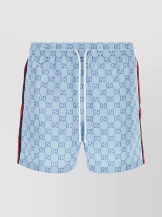 Gucci striped swim shorts elastic waistband