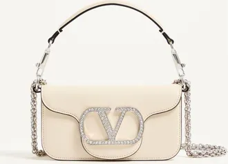 Valentino Garavani Borsa Piccola A Spalla Valentino Garavani Loc&ograve; Con Logo Gioiello Donna AVORIO UNI