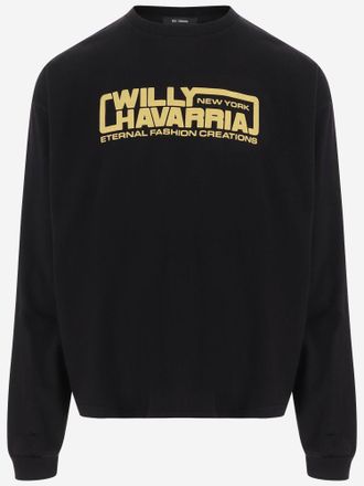 Willy Chavarria katoenen sweatshirt met logo