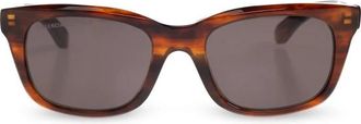 Balenciaga Rechthoekige Zonnebril - Heren - Zonnebrillen - Bruin - ONE Size - Accessoires