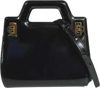 Ferragamo Pre-owned Handbags, female, Black, Size: ONE SIZE Pre-owned Shoulder Bag