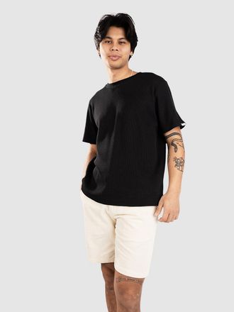 Anerkjendt Akkikki Waffle T-Shirt schwarz