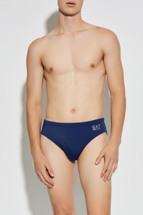 Emporio Armani Swim Briefs, Mens, Navy Blue