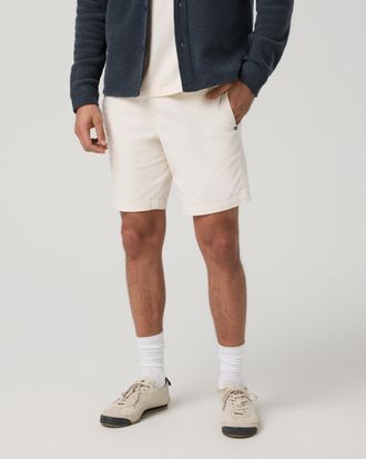 Vuori Clothing Optimist Elastic Waist Shorts 8 | Ivory | XS, Size Extra Small