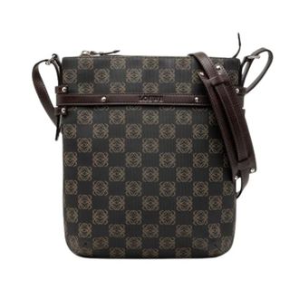 Loewe Pre-owned Crossbody Bag - Dames - Pre-owned - Bruin - Maat: ONE Size Leer