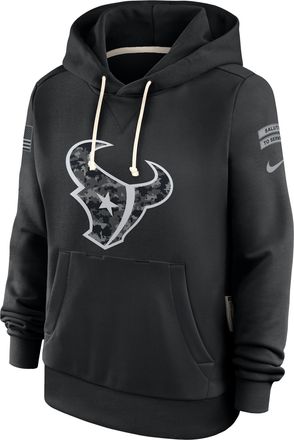Nike Houston Texans Salute to Service Sideline Nike Womens Dri-FIT NFL Pullover Hoodie in Black | 03C300AA2D-CYB