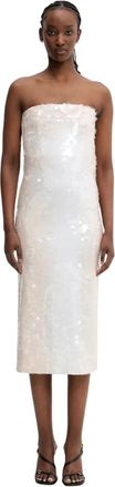 Sportmax Vestido Midi Stemma - Dresses - Mujer - Beige - S