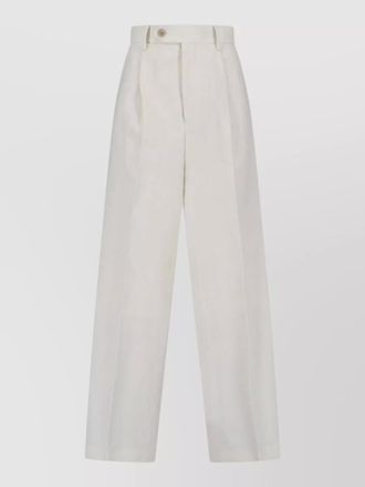 Auralee straight trousers belt loops side and back pockets