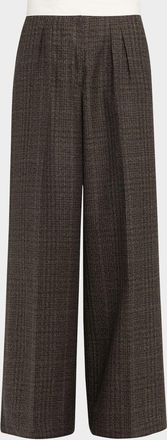 Officine G&eacute;n&eacute;rale Elia Plaid Italian Wool Trousers