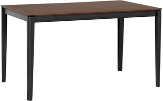Beliani Beliani - Dining Table Dark Walnut with Black mdf Veneered Top Wooden Legs 135 x 80 cm Cedar