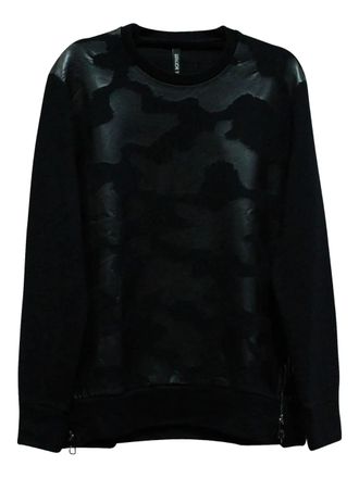 Neil Barrett camouflage-pattern patch sweatshirt - men - Lyocell - S - Black