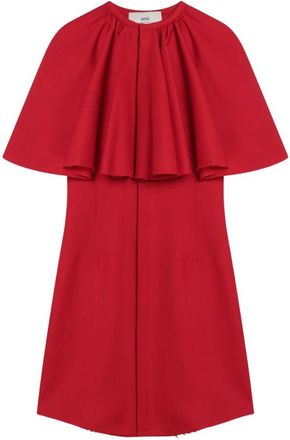 Ami Wollen jurken voor vrouwen - Dames - Korte kleedjes - Rood - XS - Wol - Kleedjes