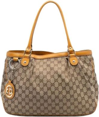 Gucci Pre-owned Shoulder Bags, female, Brown, Size: ONE SIZE Pre-owned Sukey Tote Bag