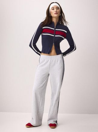 Twik Womens Track stripe wide-leg sweatpant