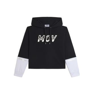 Freddy Felpa con cappuccio e stampa MOV, maniche colour block
